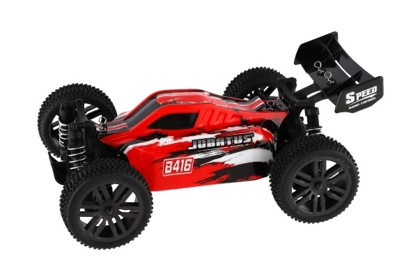 Voiture RC Buggy Bonzai Jubatus tout-terrain 30cm plastique 2,4GHz avec batterie + 2x pack supplémentaire dans la boîte 40x14x21 – Rouge