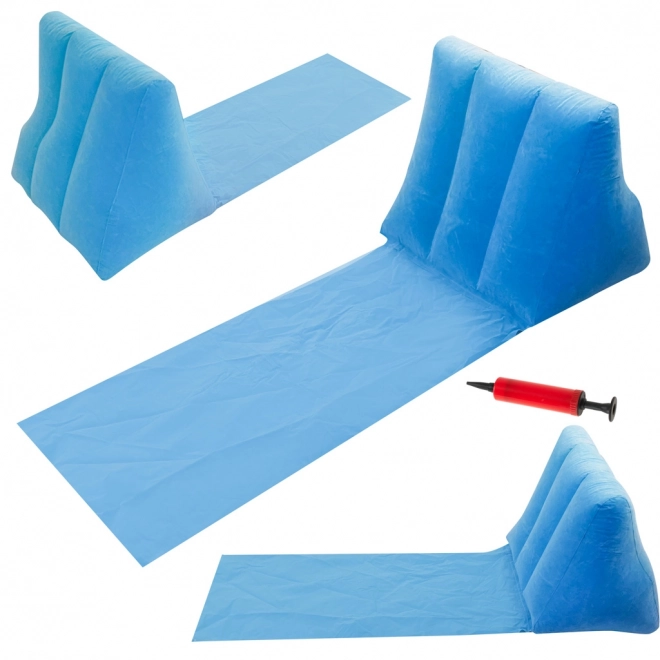 Tapis de plage avec dossier et coussin gonflable
