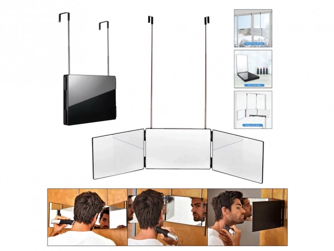 Miroir Pliable pour Cosmétiques avec Trois Panneaux