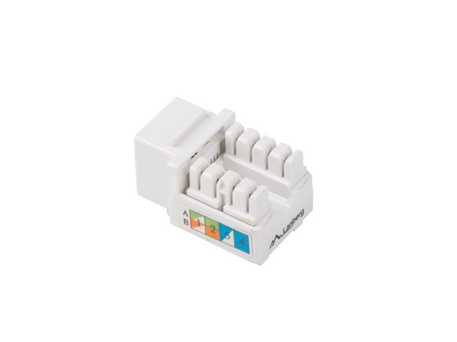 Prise modulaire Keystone RJ45 UTP Cat 5E 90° pour boîte de montage