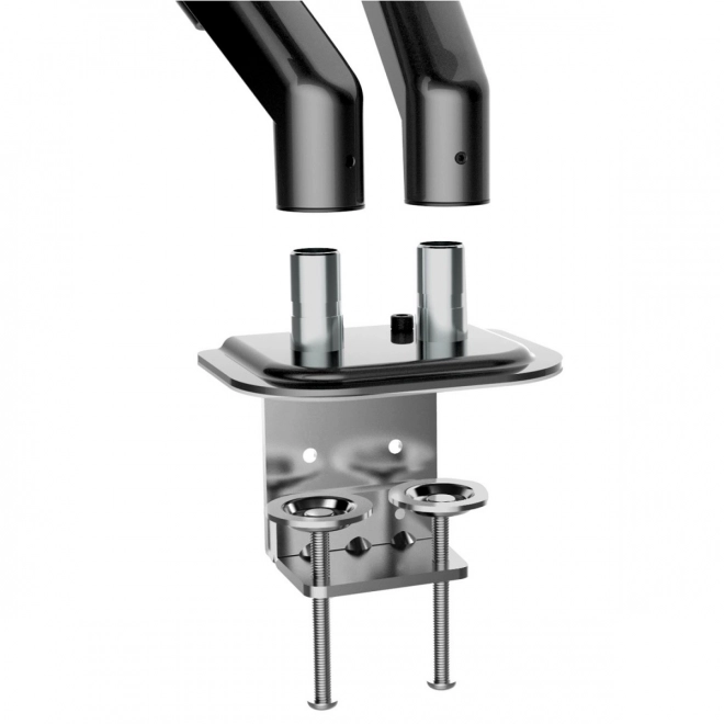 Double support pour moniteurs Maclean pour un environnement de travail ergonomique
