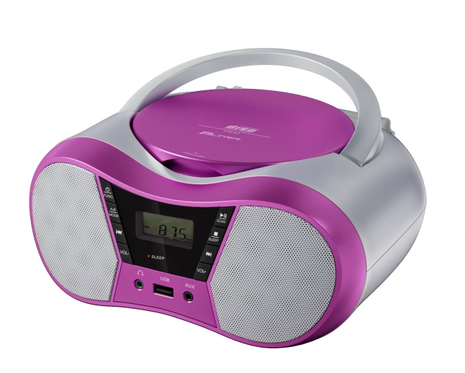 Lecteur CD portable avec Bluetooth et USB rose