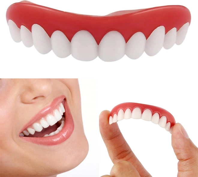 Capuchon dentaire pour fausses dents avec sourire