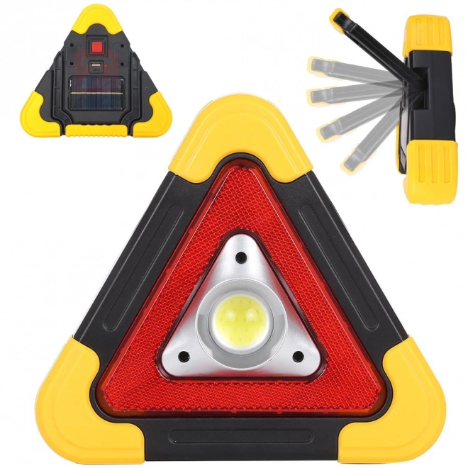 Triangle d'avertissement avec lampe LED et powerbank