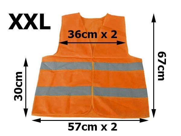 Gilet réfléchissant avec fermeture velcro orange XXL