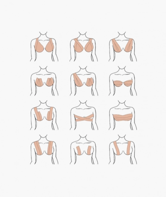 Bande adhésive universelle pour renforcer le décolleté