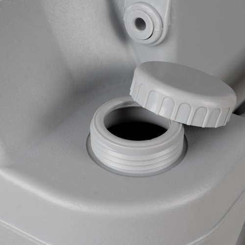 Trizand 24498 Toilette de camping portable 20 + 12 l, grise