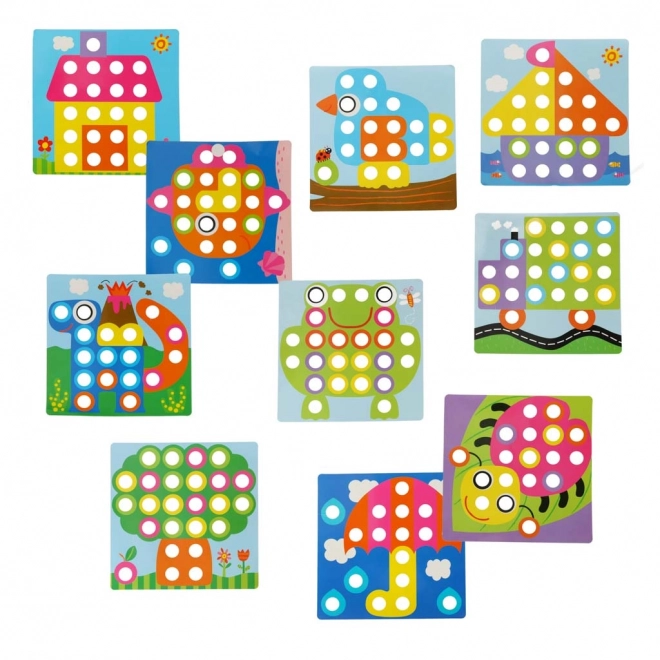 Mosaïque à boutons colorés