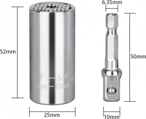 Acier CR‑V robuste et dimensions compactes