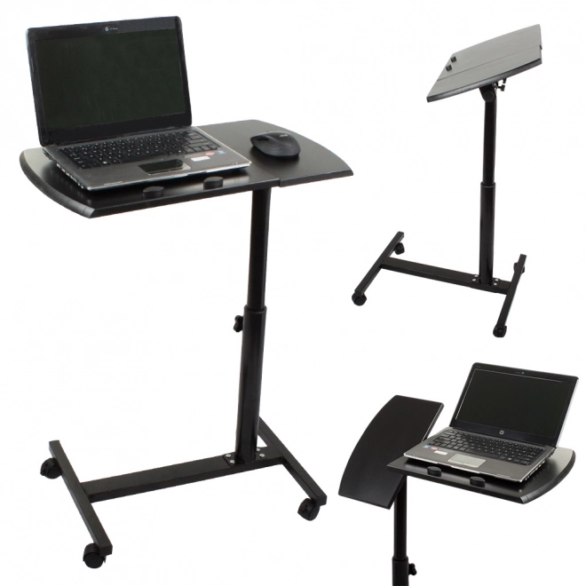 Table réglable pour ordinateur portable avec roulettes
