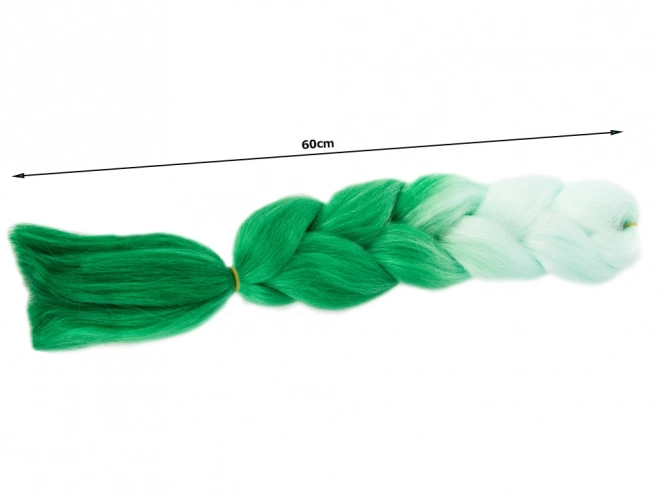 Cheveux tressés synthétiques en ombré vert