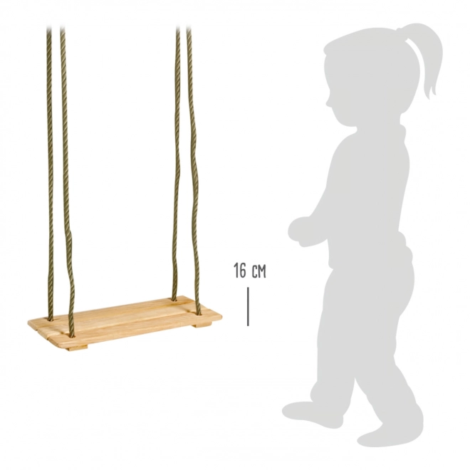 Petites Foot Jouets d'extérieur en bois balançoire naturelle