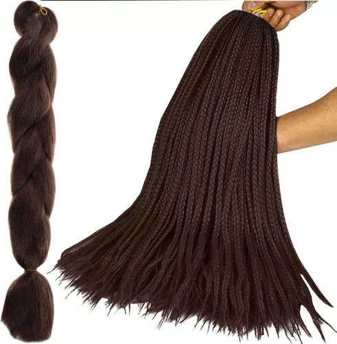Tresses synthétiques brunes 60 cm