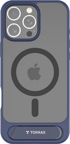 Torras Pstand étui pour iPhone 16 Pro bleu