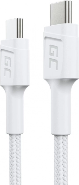 Câble GC PowerStream USB-C vers USB-C 30 cm, PD 60W, QC 3.0, blanc