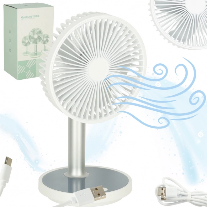 Ventilateur de table sans fil blanc 30 cm