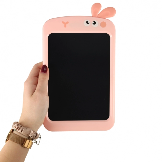 Tablette de dessin avec lapin 8,5' rose