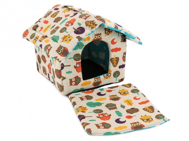 Niche pour animaux de compagnie avec motif hibou, taille XL