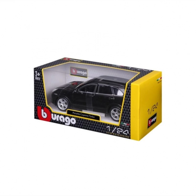 Modèle métallique Porsche Cayenne Turbo noir 1/24