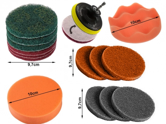 Ensemble d'éponges de polissage pour perceuse