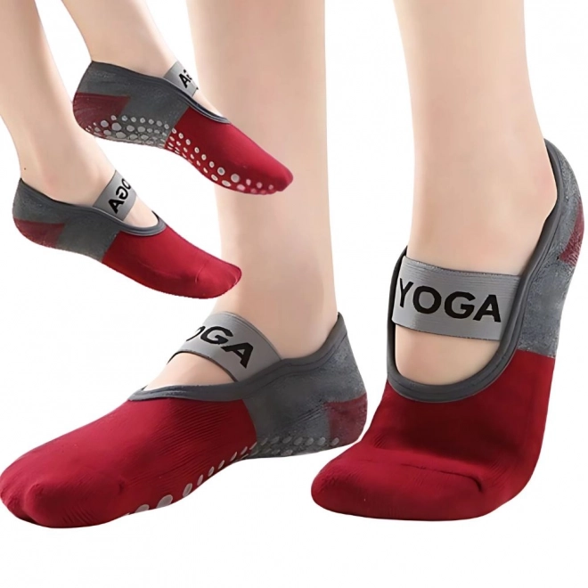Chaussettes de yoga antidérapantes en coton respirant