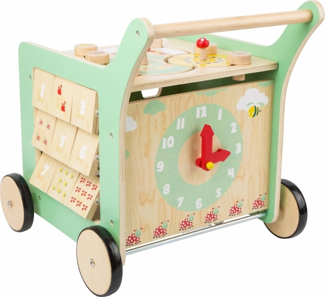 Trotteur en bois et cube motorique Small Foot pour enfants