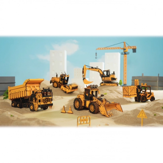 RoboTime puzzle 3D en bois - Rouleau compresseur