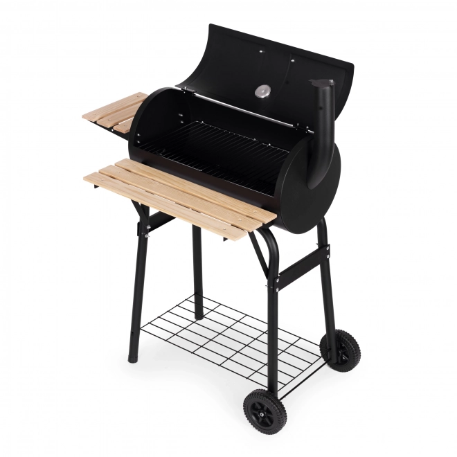 Grand barbecue de jardin avec thermomètre et cheminée