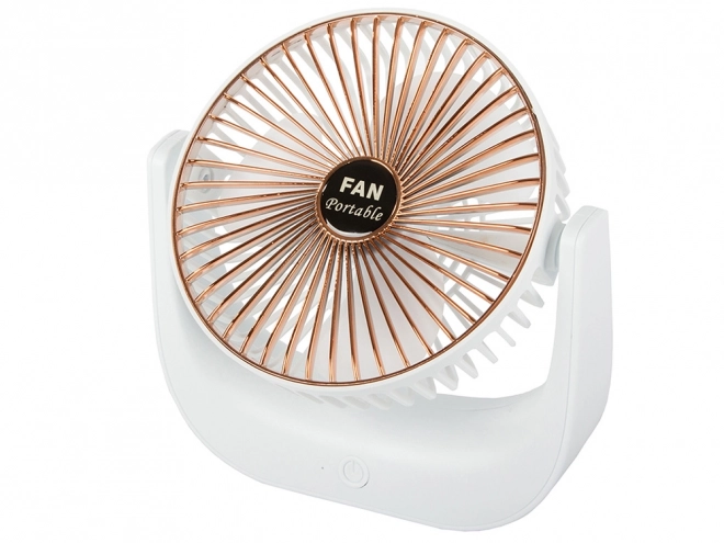 Ventilateur de table sans fil – Blanc-rose