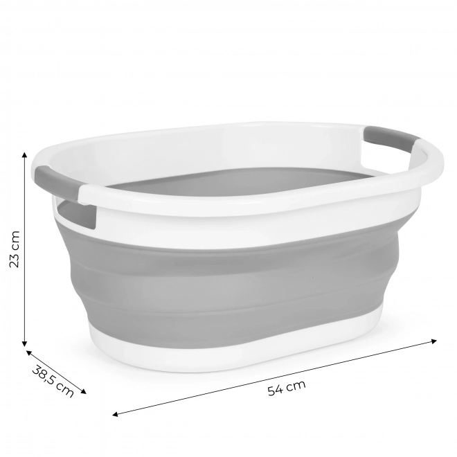 Panier à linge pliable blanc-gris 20 L de ModernHome