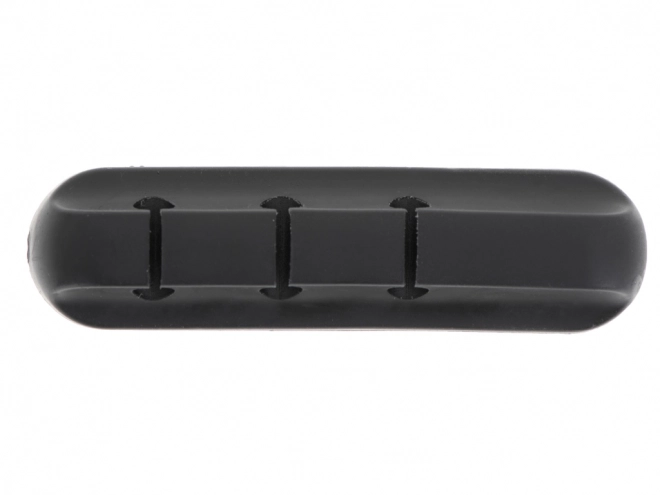 Organisateur de câbles autocollant en silicone pour 3 fils noir