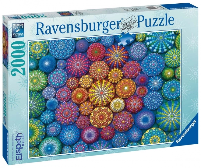 Puzzle 2D 2000 pièces Mandalas Arc-en-ciel