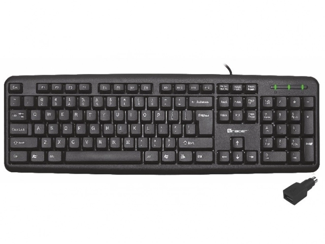Clavier Tracer Maverick noir avec adaptateur USB + PS2