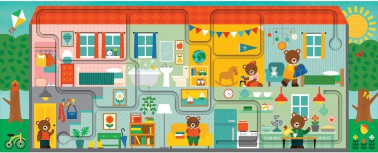 Maison colorée pleine d’histoires