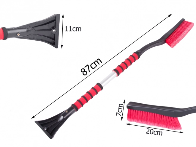 Grattoir télescopique avec brosse et poignée ergonomique 2 en 1