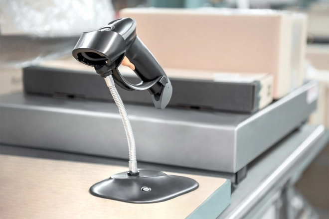Lecteur Bluetooth sans fil de codes-barres 1D et 2D avec codes QR et support