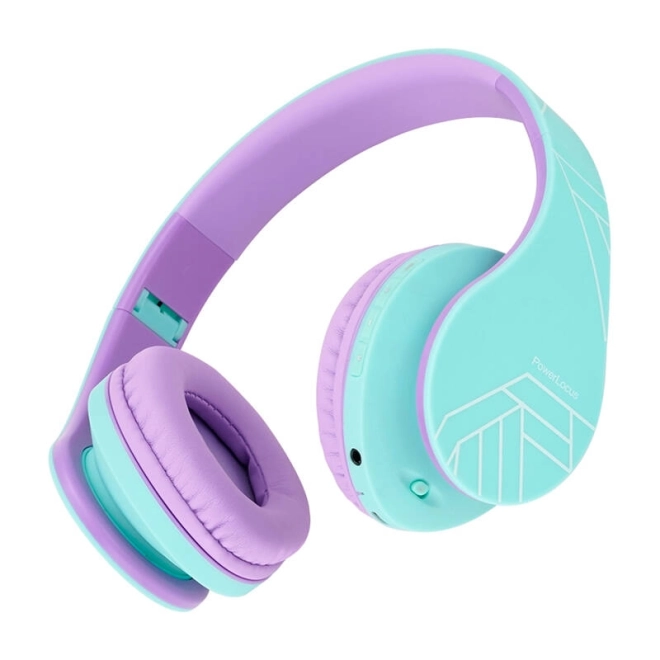 Casque sans fil pour enfants PowerLocus PLED – Bleu-violet