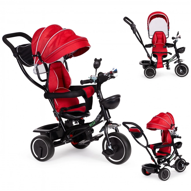 Tricycle avec siège pivotant Rouge