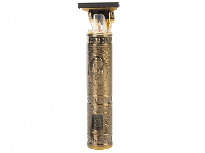 Tondeuse électrique dorée pour barbe et cheveux