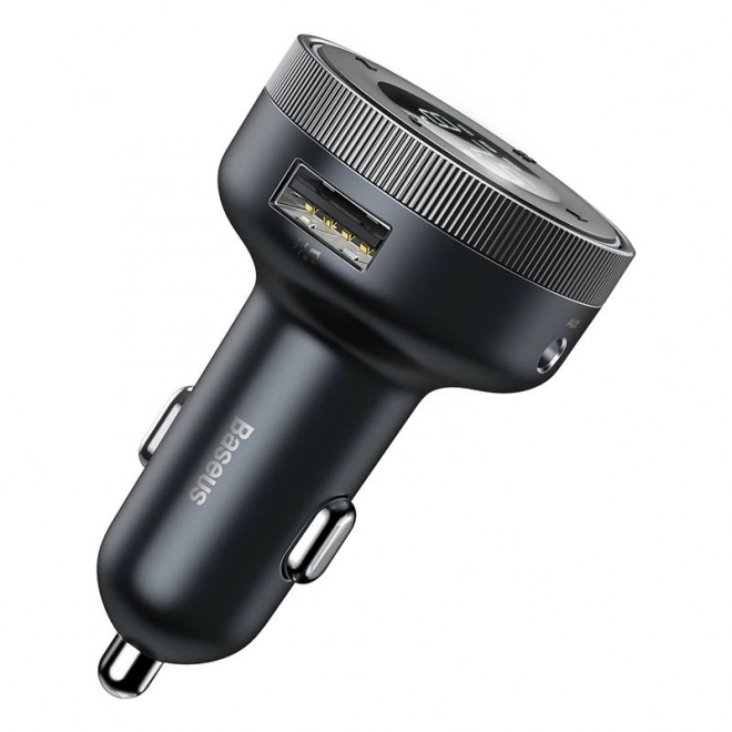 Baseus Enjoy Chargeur sans fil MP3 pour voiture, Bluetooth 5.0, microSD, AUX (noir)