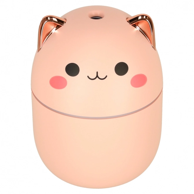 Humidificateur d'air rose et diffuseur d'huiles en forme de chat