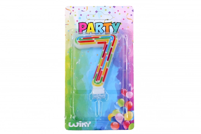 Bougie de fête numéro 7 Virgule