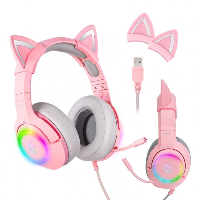 Casque de jeu ONIKUMA K9 rose