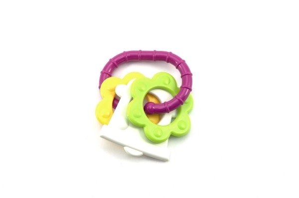 Anneau de dentition avec fleurs et clochettes
