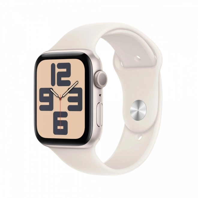 Apple Watch SE GPS avec boîtier en aluminium 40 mm en lumière lunaire avec bracelet sport M/L