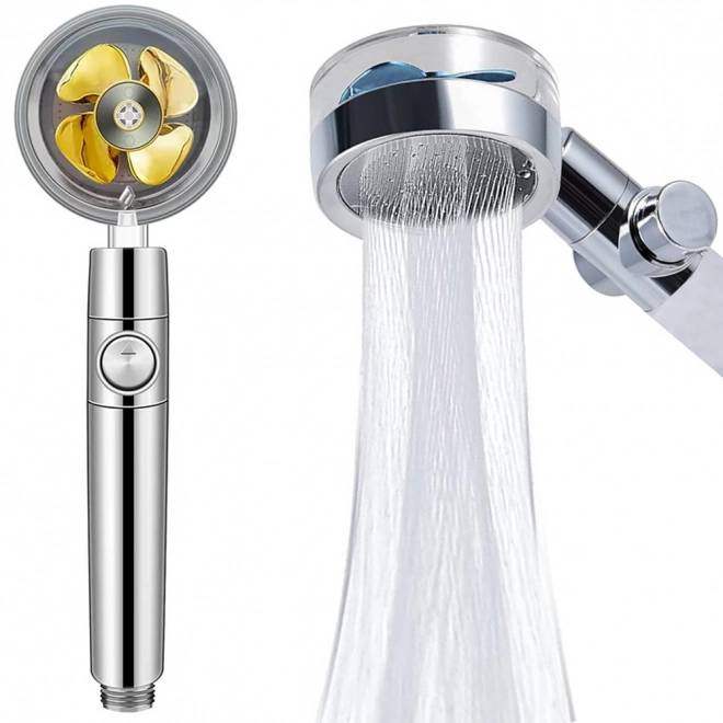 Pomme de douche avec turbine