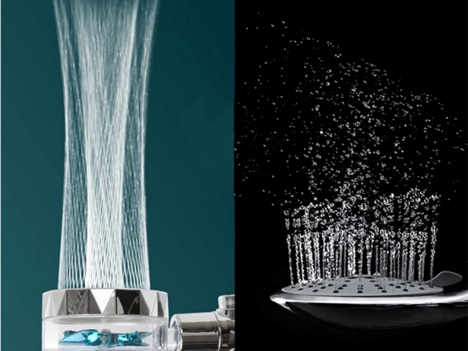 Pomme de douche avec turbine