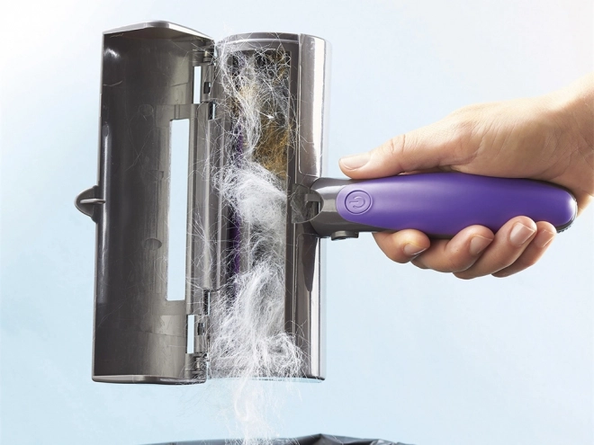 Rouleau à brosse pour poils de chien avec lumière LED