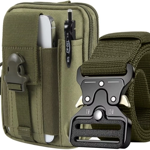 Sac banane tactique + ceinture verte Trizand 24322