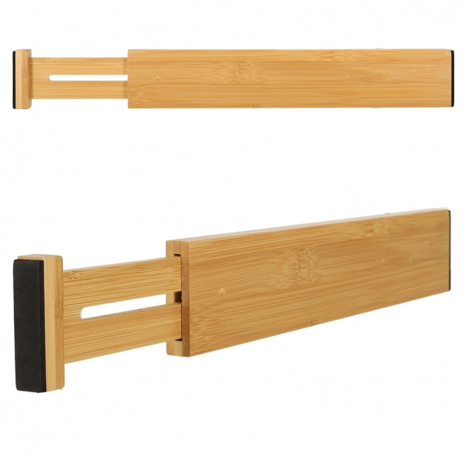 Organisateur de tiroir ajustable en bambou